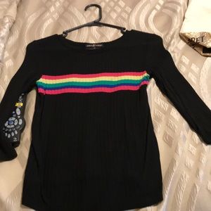 Long sleeve ribbed sweater lightweight